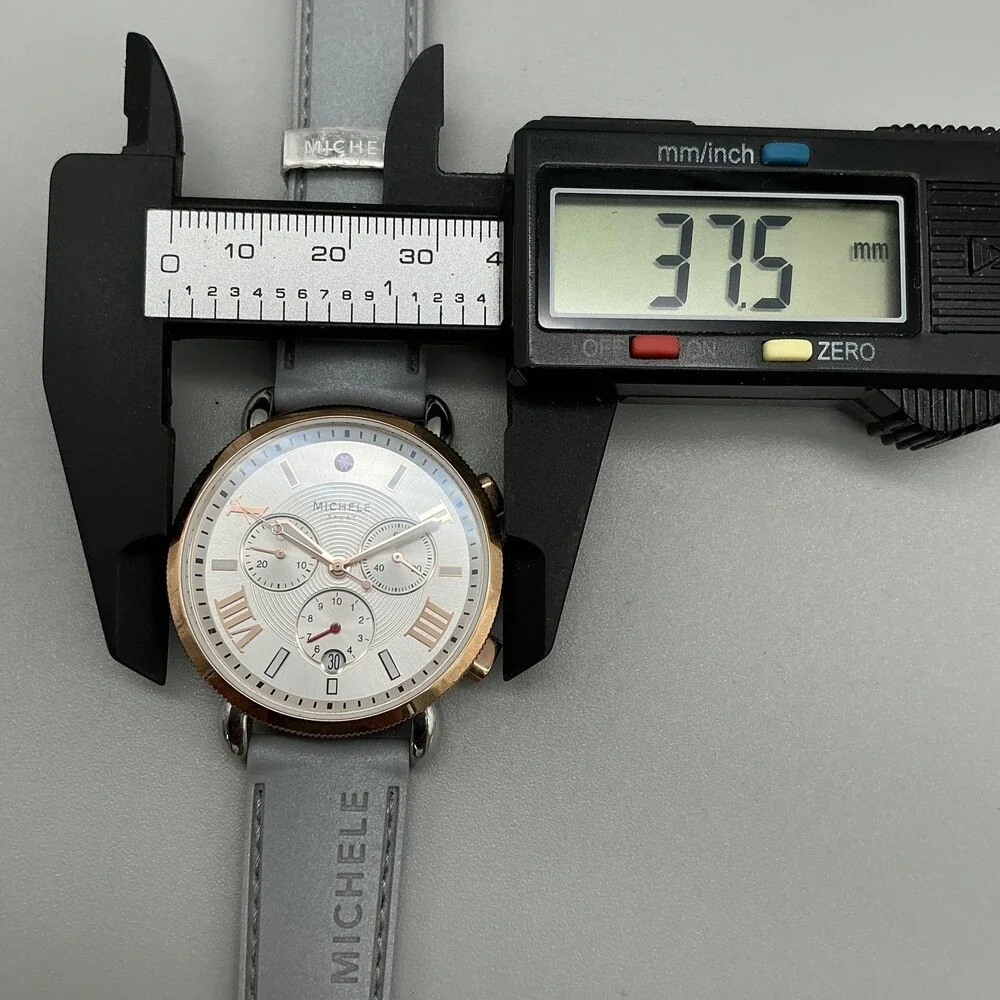 Michele Sport Sail Womens Watch 38mm Two Tone Chronograph Date New Battery
